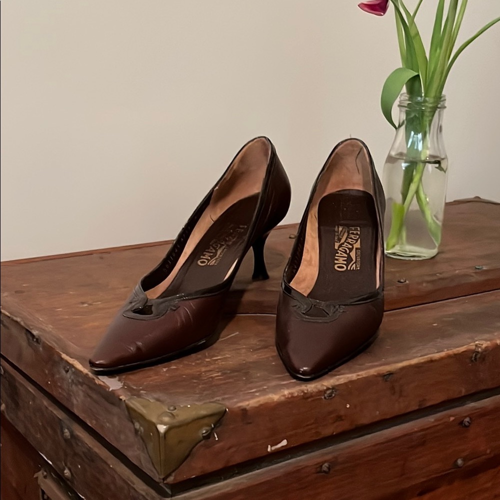 Ferragamo Women's Brown Leather Heels